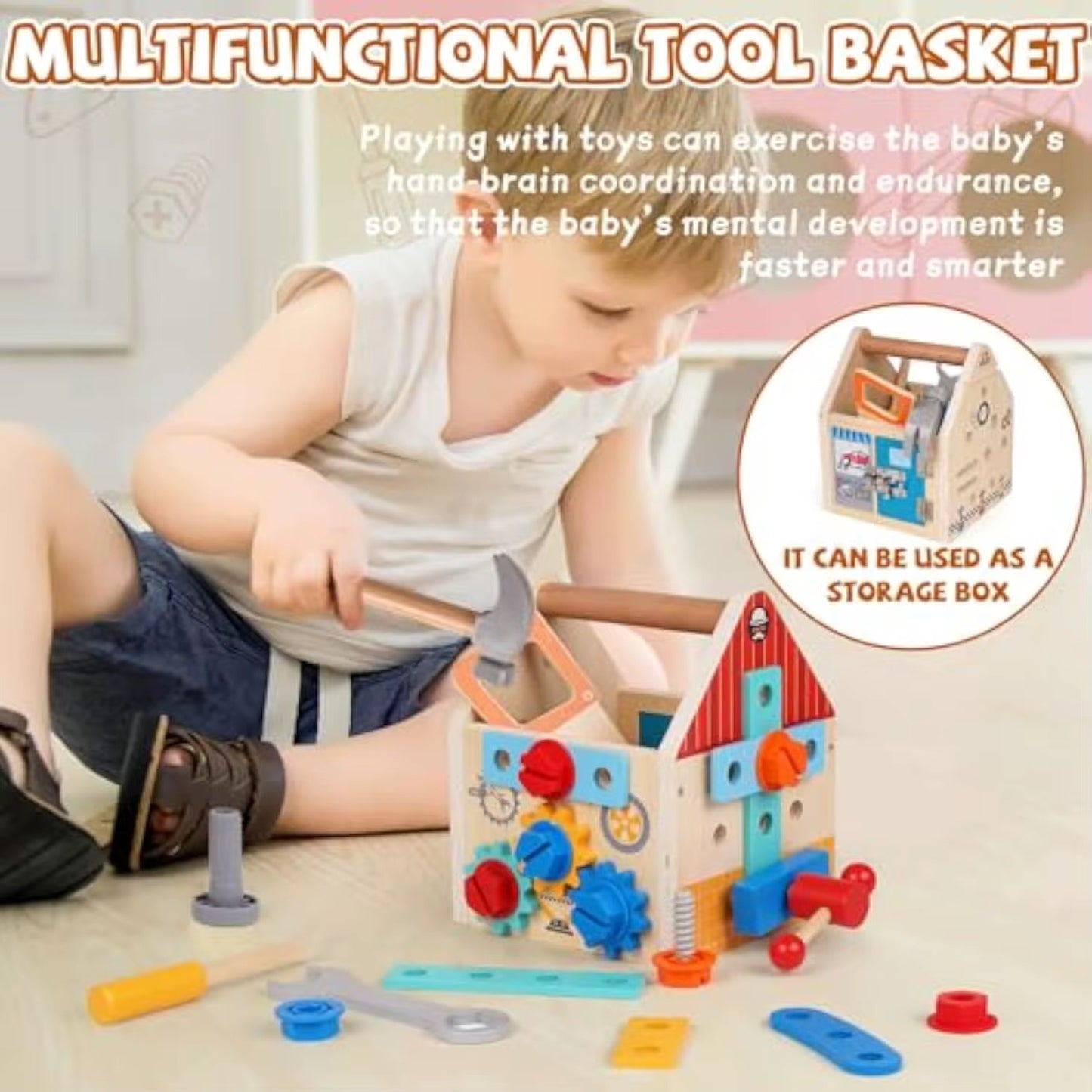Little Builder’s Wooden Tool Box