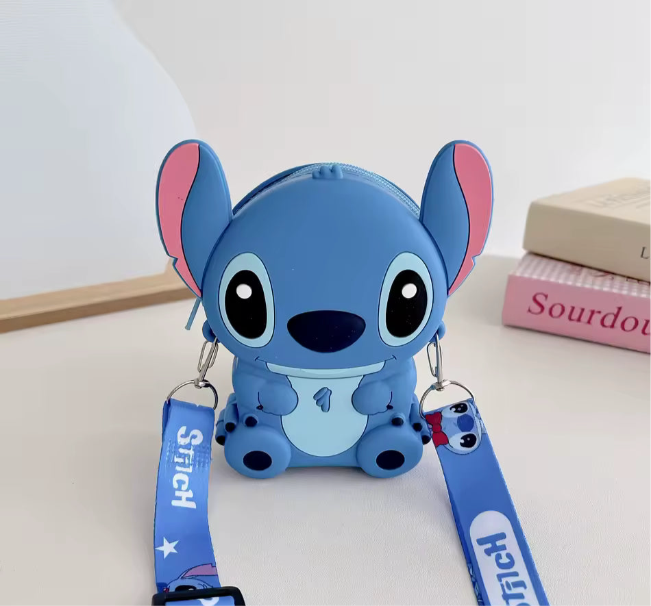 Gray Stitch Mini Silicone Crossbody