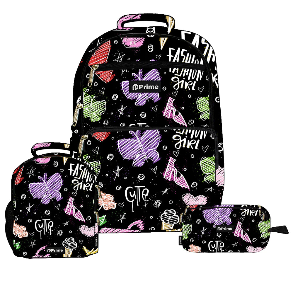 Fashion Girl Prime Backpack Set Of 3 Pcs / 45cm