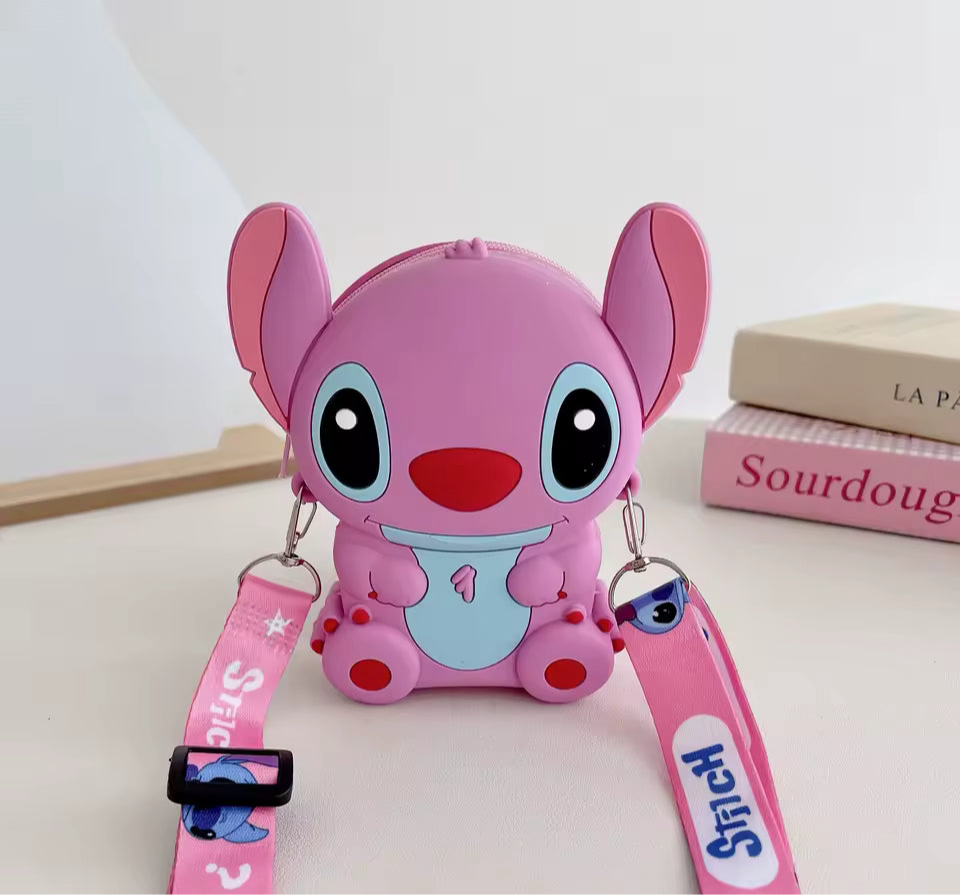 Pink Stitch Mini Silicone Crossbody