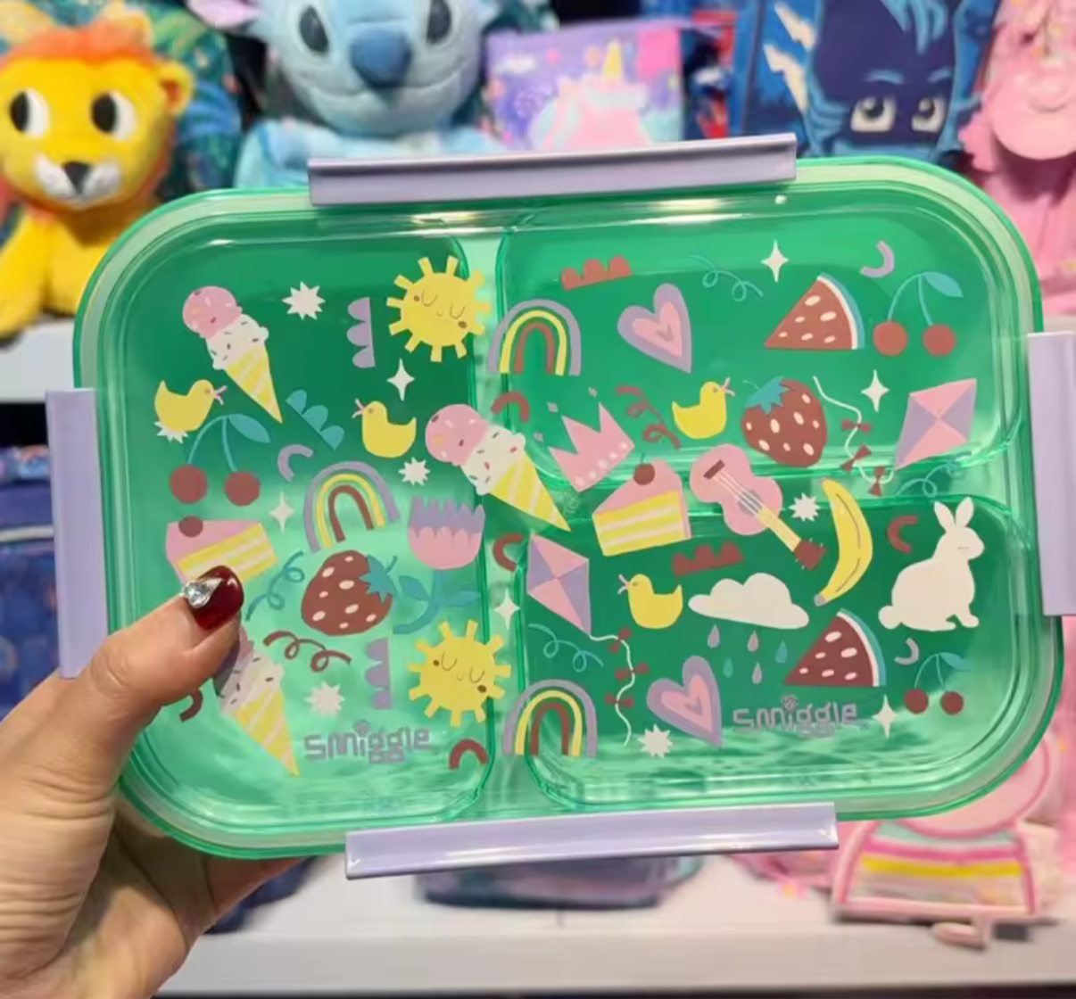 Smiggle - Green Sweet Tenny Trio Lunchbox