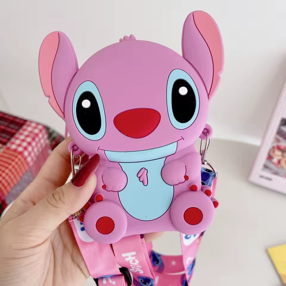 Pink Stitch Mini Silicone Crossbody