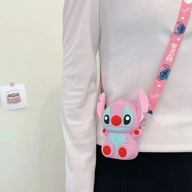 Pink Stitch Mini Silicone Crossbody