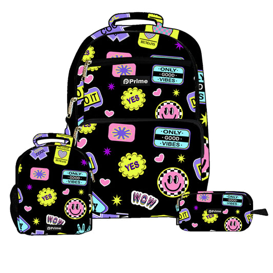Good Vibes Prime Backpack Set Of 3 Pcs