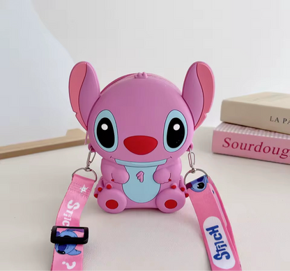Pink Stitch Mini Silicone Crossbody