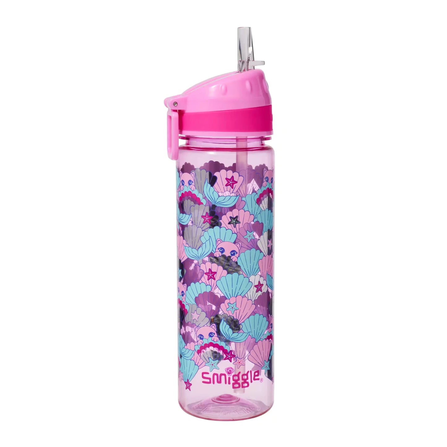 Smiggle - Hi There 650ML Water Bottle with Straw